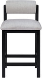 Roundhill Linen Textured Fabric Upholstered Counter Stool — 11088-C - Grey - 11088Grey-C alternate view 2