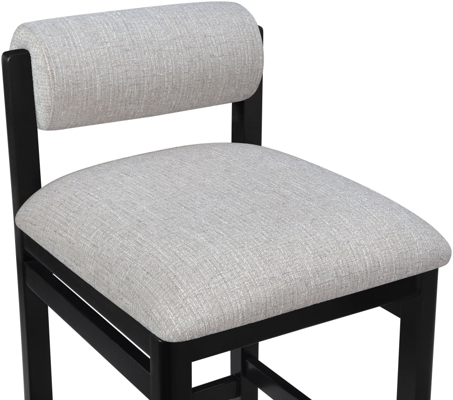 Roundhill Linen Textured Fabric Upholstered Counter Stool — 11088-C - Grey - 11088Grey-C alternate view 5