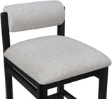 Roundhill Linen Textured Fabric Upholstered Counter Stool — 11088-C - Grey - 11088Grey-C alternate view 5