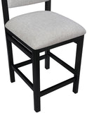 Roundhill Linen Textured Fabric Upholstered Counter Stool — 11088-C - Grey - 11088Grey-C alternate view 6