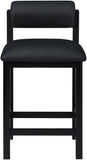 Roundhill Vegan Leather Upholstered Counter Stool — 11089-C - Black - 11089Black-C alternate view 2