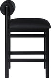 Roundhill Vegan Leather Upholstered Counter Stool — 11089-C - Black - 11089Black-C alternate view 3