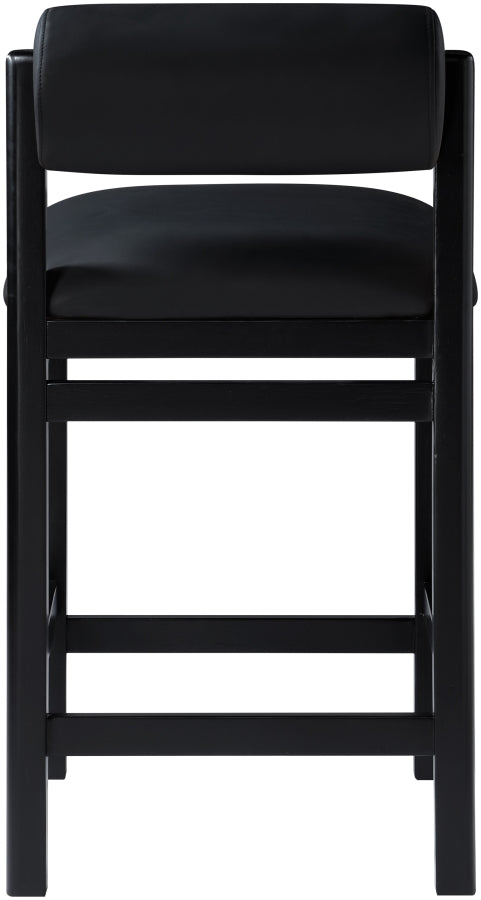 Roundhill Vegan Leather Upholstered Counter Stool — 11089-C - Black - 11089Black-C alternate view 4