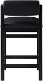 Roundhill Vegan Leather Upholstered Counter Stool — 11089-C - Black - 11089Black-C alternate view 4