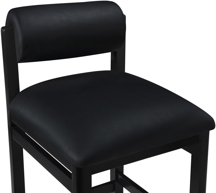 Roundhill Vegan Leather Upholstered Counter Stool — 11089-C - Black - 11089Black-C alternate view 5