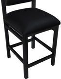 Roundhill Vegan Leather Upholstered Counter Stool — 11089-C - Black - 11089Black-C alternate view 6