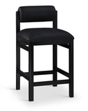 Roundhill Vegan Leather Upholstered Counter Stool — 11089-C - Black - 11089Black-C
