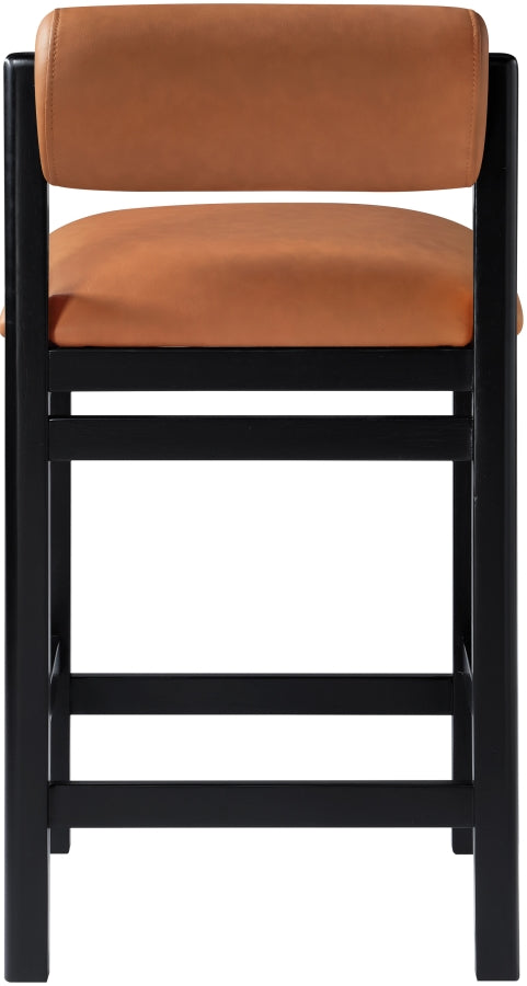 Roundhill Vegan Leather Upholstered Counter Stool — 11089-C - Cognac - 11089Cognac-C alternate view 4