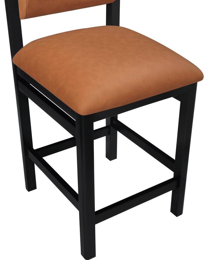 Roundhill Vegan Leather Upholstered Counter Stool — 11089-C - Cognac - 11089Cognac-C alternate view 6