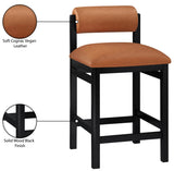 Roundhill Vegan Leather Upholstered Counter Stool — 11089-C - Cognac - 11089Cognac-C Infographic