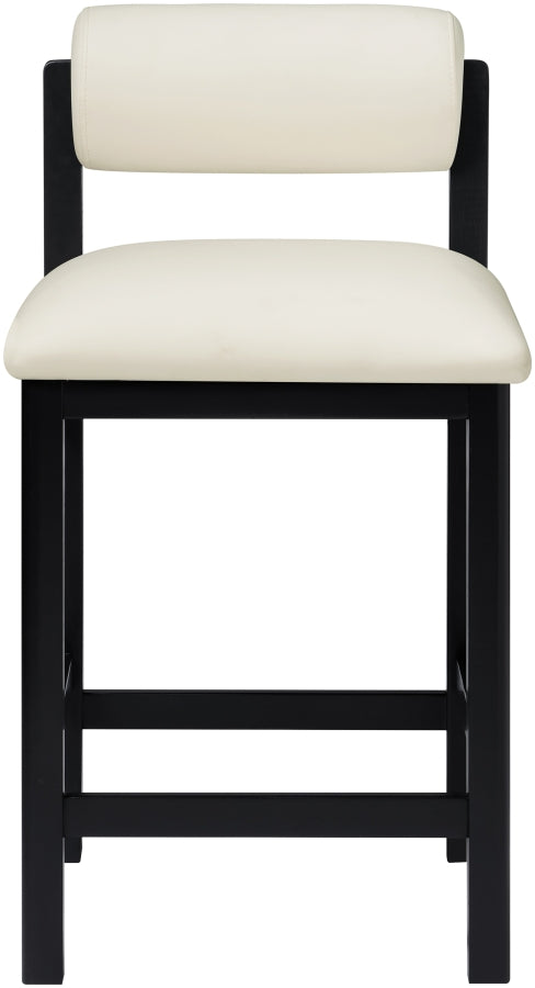 Roundhill Vegan Leather Upholstered Counter Stool — 11089-C - Cream - 11089Cream-C alternate view 2