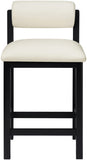 Roundhill Vegan Leather Upholstered Counter Stool — 11089-C - Cream - 11089Cream-C alternate view 2