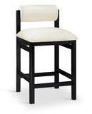 Roundhill Vegan Leather Upholstered Counter Stool — 11089-C - Cream - 11089Cream-C