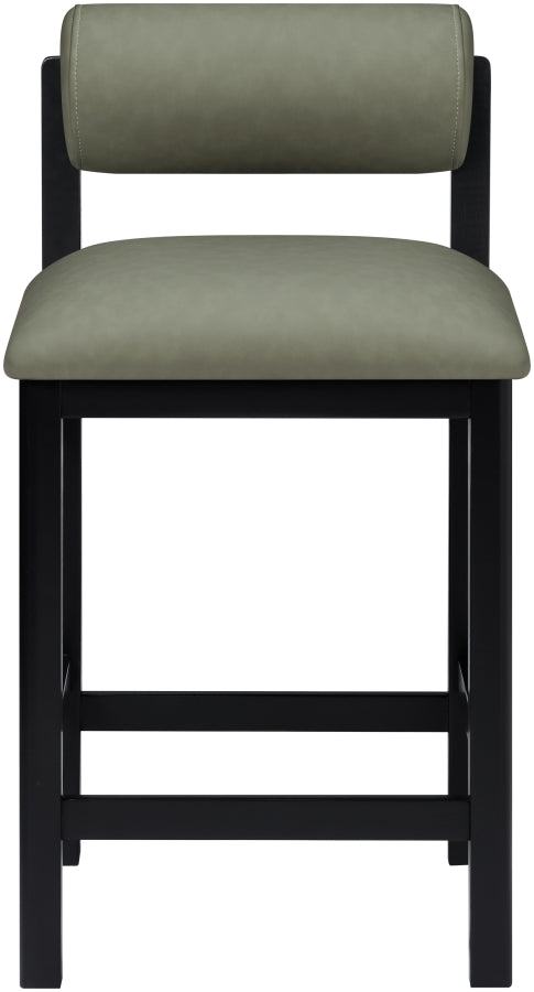 Roundhill Vegan Leather Upholstered Counter Stool — 11089-C - Green - 11089Green-C alternate view 2