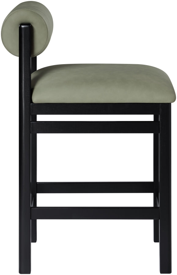 Roundhill Vegan Leather Upholstered Counter Stool — 11089-C - Green - 11089Green-C alternate view 3
