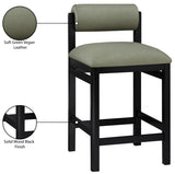 Roundhill Vegan Leather Upholstered Counter Stool — 11089-C - Green - 11089Green-C Infographic