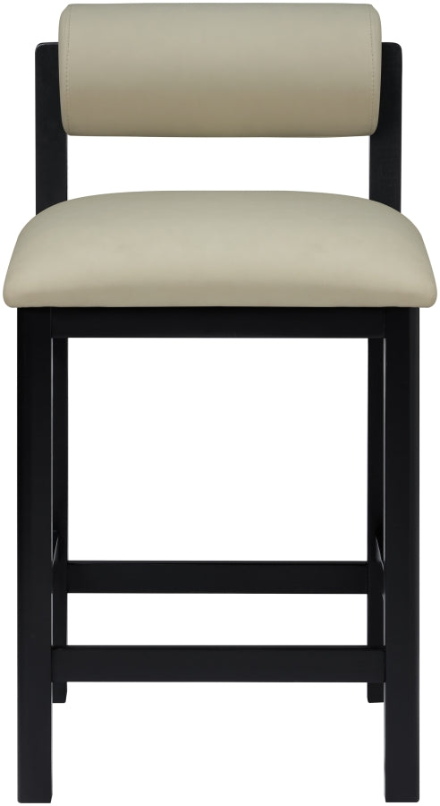 Roundhill Vegan Leather Upholstered Counter Stool — 11089-C - Taupe - 11089Taupe-C alternate view 2