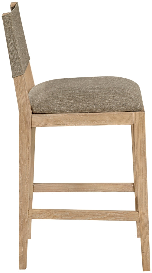 Avon Linen Textured Performance Fabric Counter Stool — 88012-C - Brown - 88012Brown-C alternate view 2