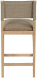 Avon Linen Textured Performance Fabric Counter Stool — 88012-C - Brown - 88012Brown-C alternate view 3