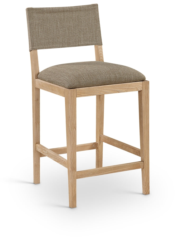Avon Linen Textured Performance Fabric Counter Stool — 88012-C - Brown - 88012Brown-C