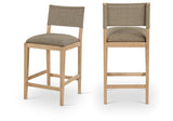 Avon Linen Textured Performance Fabric Counter Stool — 88012-C - Brown - 88012Brown-C Double Chair