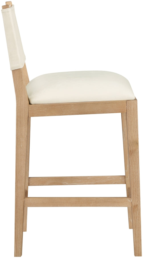 Avon Linen Textured Performance Fabric Counter Stool — 88012-C - Cream - 88012Cream-C alternate view 2