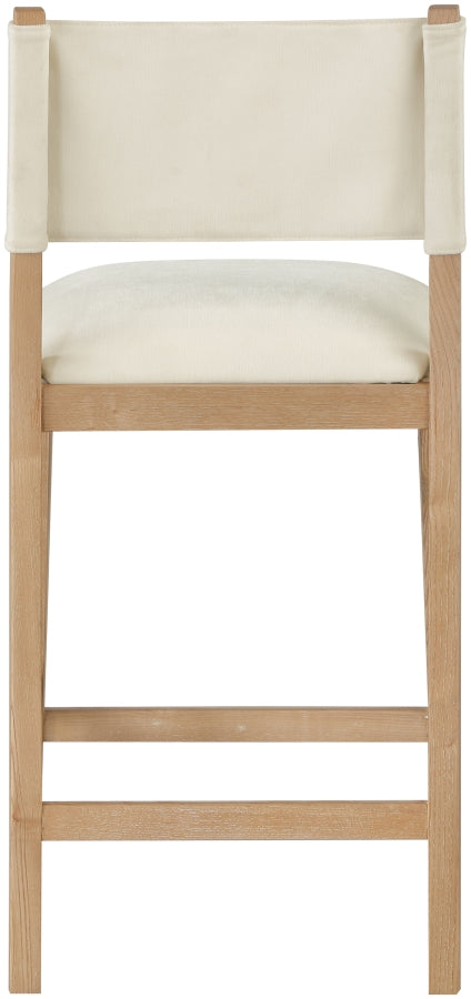Avon Linen Textured Performance Fabric Counter Stool — 88012-C - Cream - 88012Cream-C alternate view 3