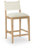 Avon Linen Textured Performance Fabric Counter Stool — 88012-C - Cream - 88012Cream-C
