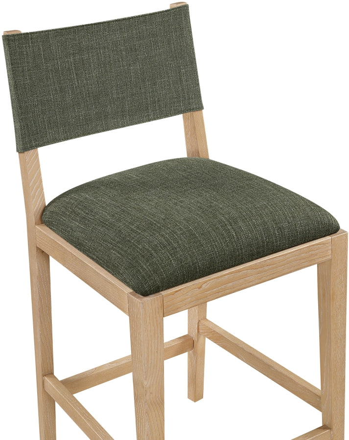Avon Linen Textured Performance Fabric Counter Stool — 88012-C - Olive - 88012Olive-C alternate view 4