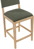 Avon Linen Textured Performance Fabric Counter Stool — 88012-C - Olive - 88012Olive-C alternate view 5
