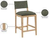Avon Linen Textured Performance Fabric Counter Stool — 88012-C - Olive - 88012Olive-C Infographic