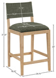 Avon Linen Textured Performance Fabric Counter Stool — 88012-C - Olive - 88012Olive-C Dim