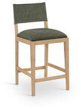 Avon Linen Textured Performance Fabric Counter Stool — 88012-C - Olive - 88012Olive-C