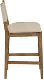 Avon Linen Textured Performance Fabric Counter Stool — 88015-C - Beige - 88015Beige-C alternate view 2