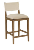 Avon Linen Textured Performance Fabric Counter Stool — 88015-C - Beige - 88015Beige-C