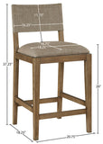 Avon Linen Textured Performance Fabric Counter Stool — 88015-C - Brown - 88015Brown-C Dim
