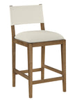 Avon Linen Textured Performance Fabric Counter Stool — 88015-C - Cream - 88015Cream-C