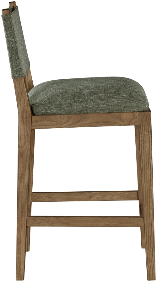 Avon Linen Textured Performance Fabric Counter Stool — 88015-C - Olive - 88015Olive-C alternate view 2