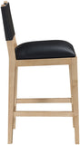 Avon Vegan Leather Counter Stool — 88017-C - Black - 88017Black-C alternate view 3