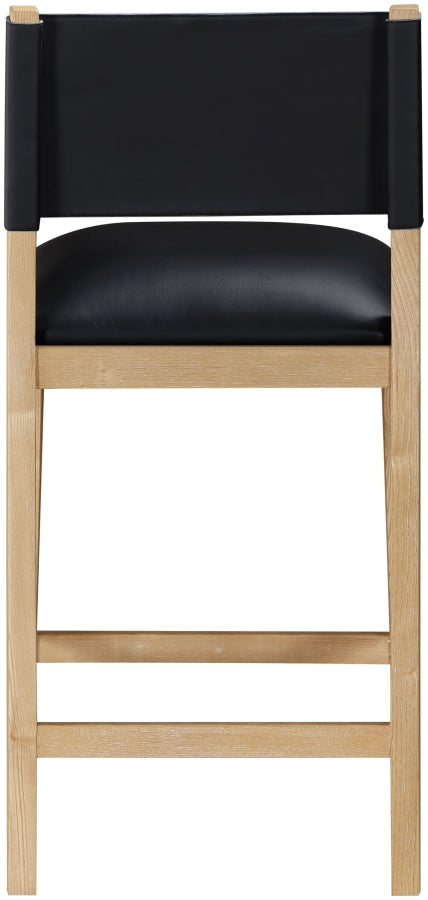 Avon Vegan Leather Counter Stool — 88017-C - Black - 88017Black-C alternate view 4