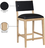 Avon Vegan Leather Counter Stool — 88017-C - Black - 88017Black-C Infographic