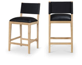 Avon Vegan Leather Counter Stool — 88017-C - Black - 88017Black-C Double Chair
