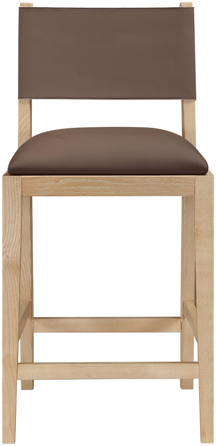 Avon Vegan Leather Counter Stool — 88017-C - Brown - 88017Brown-C alternate view 2