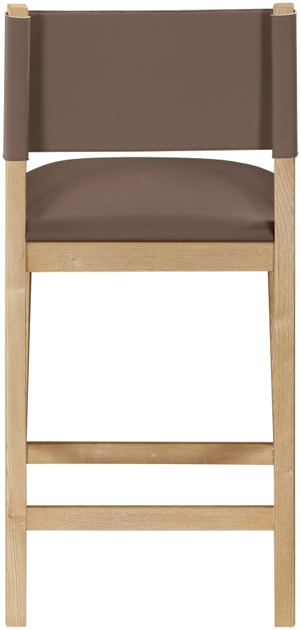 Avon Vegan Leather Counter Stool — 88017-C - Brown - 88017Brown-C alternate view 4