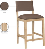 Avon Vegan Leather Counter Stool — 88017-C - Brown - 88017Brown-C Infographic