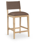Avon Vegan Leather Counter Stool — 88017-C - Brown - 88017Brown-C