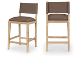 Avon Vegan Leather Counter Stool — 88017-C - Brown - 88017Brown-C Double Chair
