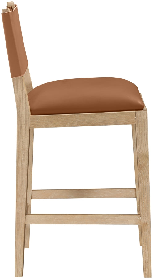 Avon Vegan Leather Counter Stool — 88017-C - Cognac - 88017Cognac-C alternate view 3