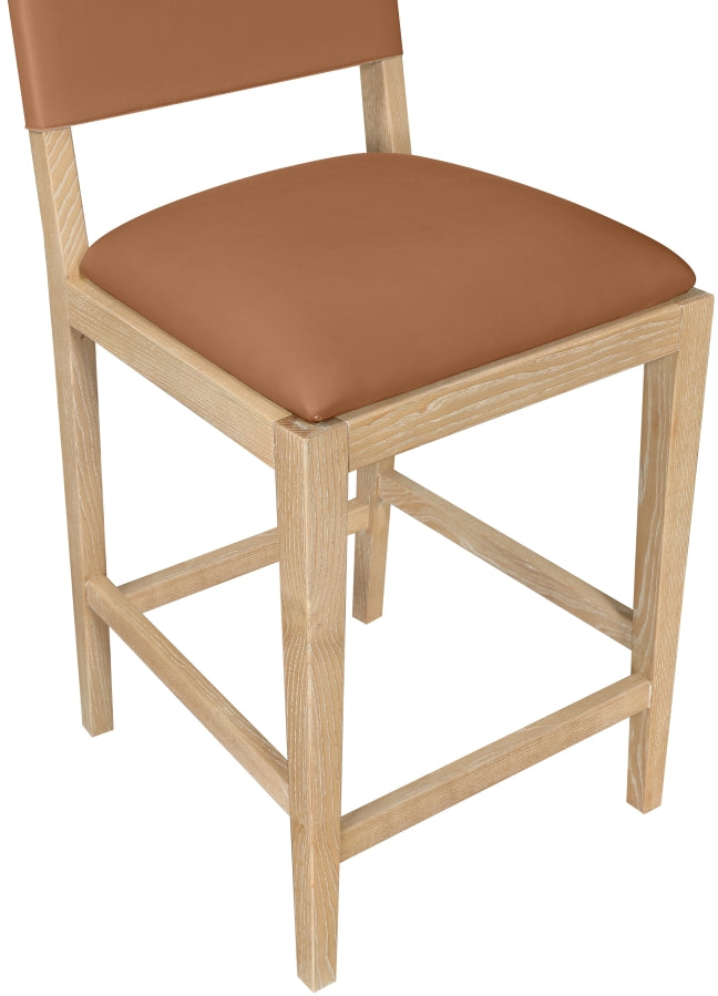 Avon Vegan Leather Counter Stool — 88017-C - Cognac - 88017Cognac-C alternate view 6