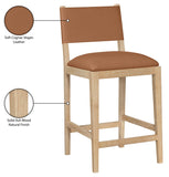 Avon Vegan Leather Counter Stool — 88017-C - Cognac - 88017Cognac-C Infographic